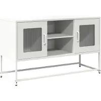 vidaXL Armoire TV blanche 100,5x39x60,5 cm Acier