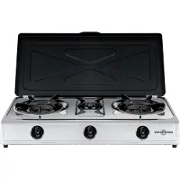 Vitrokitchen 360ib Gas Camping Kitchen 3 Burners Blanc