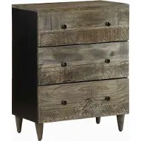 vidaXL Buffet gris clair 60x33,5x75 cm bois massif mangue