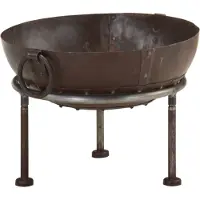 vidaXL Foyer rustique Ø 40 cm Fer