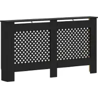 vidaXL Habillage de radiateur noir 152x19x81,5 cm MDF