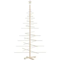 vidaXL Arbre de Noël en bois pour décoration 180 cm bois massif de pin