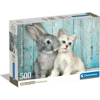 Clementoni Puzzle CLE 500 Compact Chat & Lapin 35539