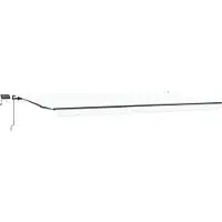 Syfax Auvent rétractable Blanc 600 × 300 cm Tissu et Aluminium