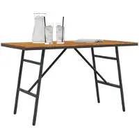 vidaXL Table à manger marron 110 x 55 x 61,5 cm en bois massif d'acacia