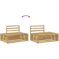 vidaXL Canapé d'extérieur , blanc, 115 x 83 x 73 cm, bois massif d'acacia