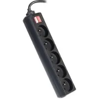 PremiumCord câble de rallonge 230V 3m 5 prises + interrupteur, noir (ppa5k-03bk)