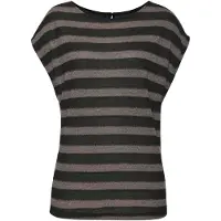 LASCANA Pull-over taupe / noir / argent