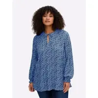 Sheego Chemisier bleu / blanc