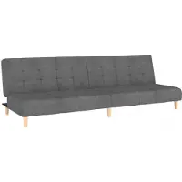 vidaXL Canapé-lit à 2 places gris clair tissu