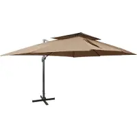 vidaXL Parasol ampli avec aération 400x300 cm Taupe