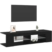 vidaXL Meubles TV, 135 x 39 x 30 cm, noir, imitation chêne, panneaux de particules