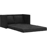 vidaXL Canapé de sol avec fonction sommeil noir 122x204x55 cm velours