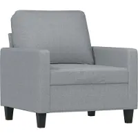 vidaXL Fauteuil Gris clair 60 cm Tissu