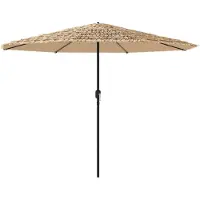 vidaXL Parasol avec mât en acier brun 324x324x247 cm
