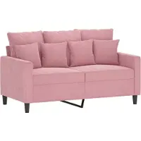 vidaXL Canapé à 2 places Rose 120 cm Velours