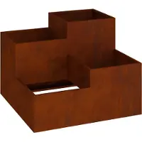 vidaXL Cache-pot de jardin Rouillé 80 x 80 x 60 cm