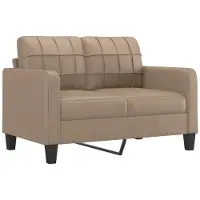 vidaXL Canapé à 2 places Cappuccino 120 cm Similicuir