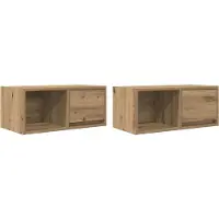 vidaXL Armoires TV 2 pcs. Chêne Artisan 60x31x25,5 cm Matériau dérivé du bois
