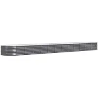 vidaXL Lit surélevé de jardin Acier galvanisé Anthracite