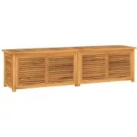 vidaXL Coffre de jardin avec sac 200x50x55 cm bois massif teck