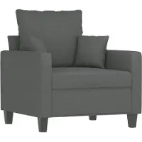 vidaXL Fauteuil gris foncé 60 cm Tissu