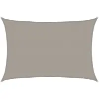 vidaXL Voile d'ombrage 160 g/m² rectangulaire gris clair 3x5 m PEHD