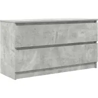 vidaXL Armoire TV gris béton 100x35x54 cm Bois composite