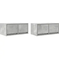 vidaXL Armoires TV 2 pcs. Gris béton 60x31x25,5 cm Bois composite