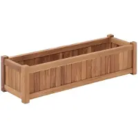 vidaXL Lit surélevé 100x30x25 cm bois massif teck