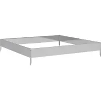 vidaXL Lit surélevé 100x100x18,5 cm Acier galvanisé