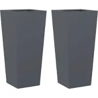 vidaXL Jardinières 2 pcs anthracite 35x35x75 cm acier