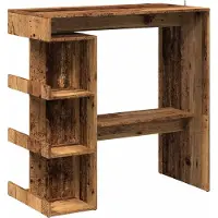 vidaXL Table de bar avec étagère imitation bois ancien 100x48x101,5 cm
