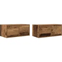vidaXL Armoires TV 2 pcs. Aspect vieux bois 60x31x25,5 cm Matériau dérivé du bois