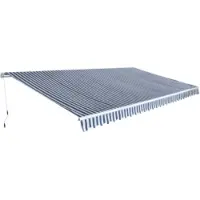 vidaXL Store banne 600 cm bleu/blanc