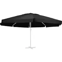 vidaXL Housse de rechange pour parasol noir 610 cm