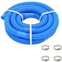 vidaXL Tuyau de piscine avec agrafes bleu 38 mm 6 m