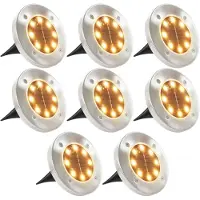 vidaXL Lampes solaires pour sol 8 pcs. LED blanc chaud