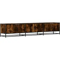 vidaXL Armoire TV chêne fumé 210x35x41 cm Bois composite