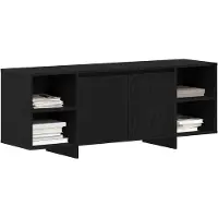 vidaXL Meubles TV, 130 x 35 x 50 cm, noir, imitation chêne, panneaux de particules