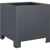 vidaXL Jardinière anthracite 30x30x30 cm acier