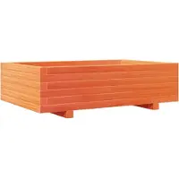 vidaXL Jardinière cire marron 90x60x26,5 cm bois de pin massif