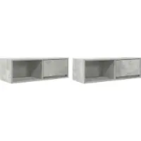 vidaXL Armoires TV 2 pcs. Gris béton 80x31x25,5 cm Bois composite