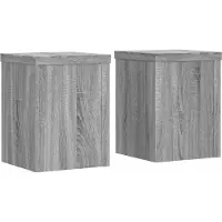 vidaXL Supports pour plantes 2 pcs sonoma gris bois d'ingénierie