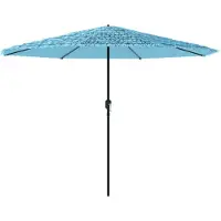 vidaXL Parasol avec mât en acier bleu 324x324x247 cm