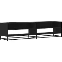 vidaXL Armoire TV noire 180,5x40x46 cm Bois composite