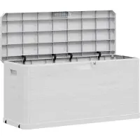 vidaXL Boîte de rangement de jardin 280 L gris clair