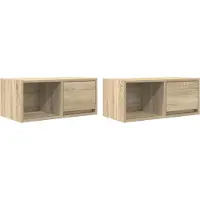 vidaXL Armoires TV 2 pcs. chêne Sonoma 60x31x25,5 cm Matériau bois