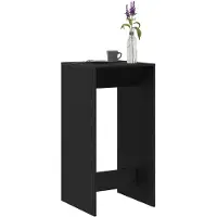 vidaXL Table bar 51 x 50 x 103,5 cm, matériau de bois, noire, imitation chêne