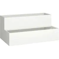 vidaXL Cache-pot de jardin Blanc 100 x 60 x 45 cm Acier